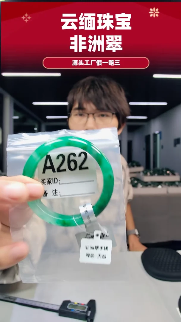 未镶嵌手镯石英质玉（非洲翠）58圈口A262