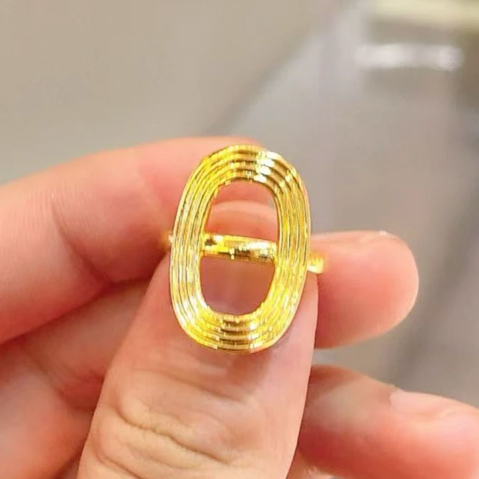 【小鹏黄金】足金999猪鼻子5D工艺戒指