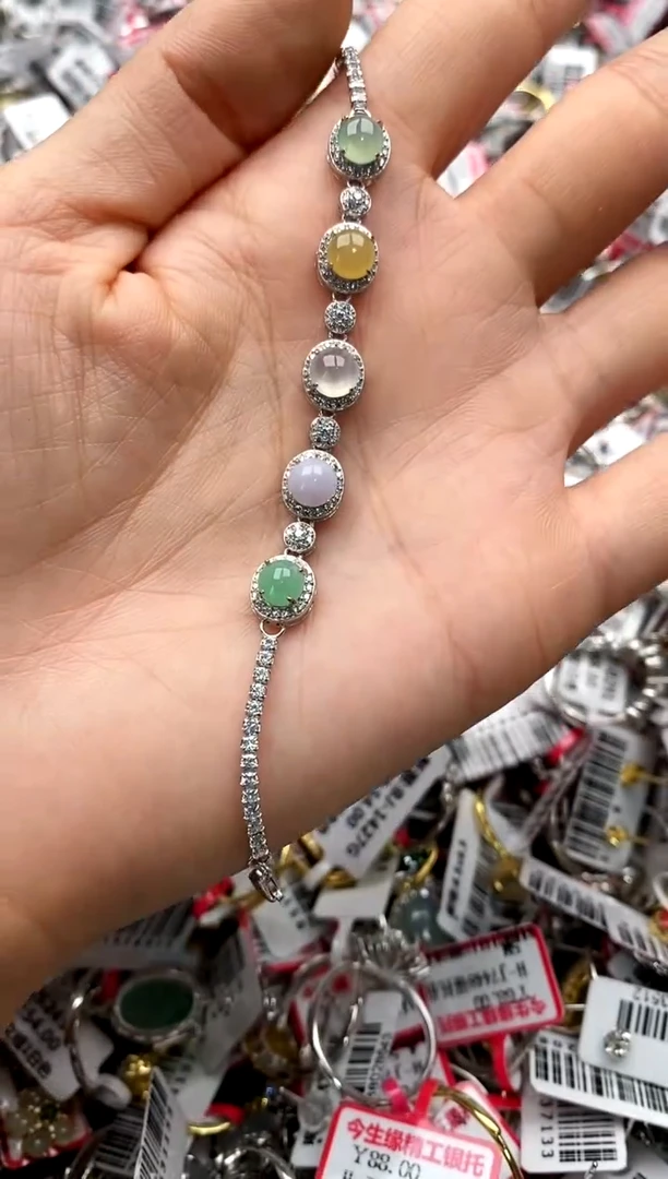 【闪购商品】翡翠戒指银S925镶嵌44444444    9