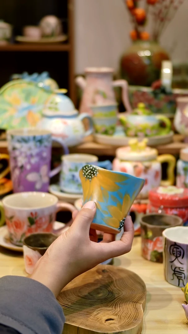 瓷片景德镇釉下五彩手绘陶瓷