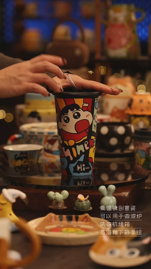 陶瓷景德镇可爱陶瓷釉下彩绘设计师款