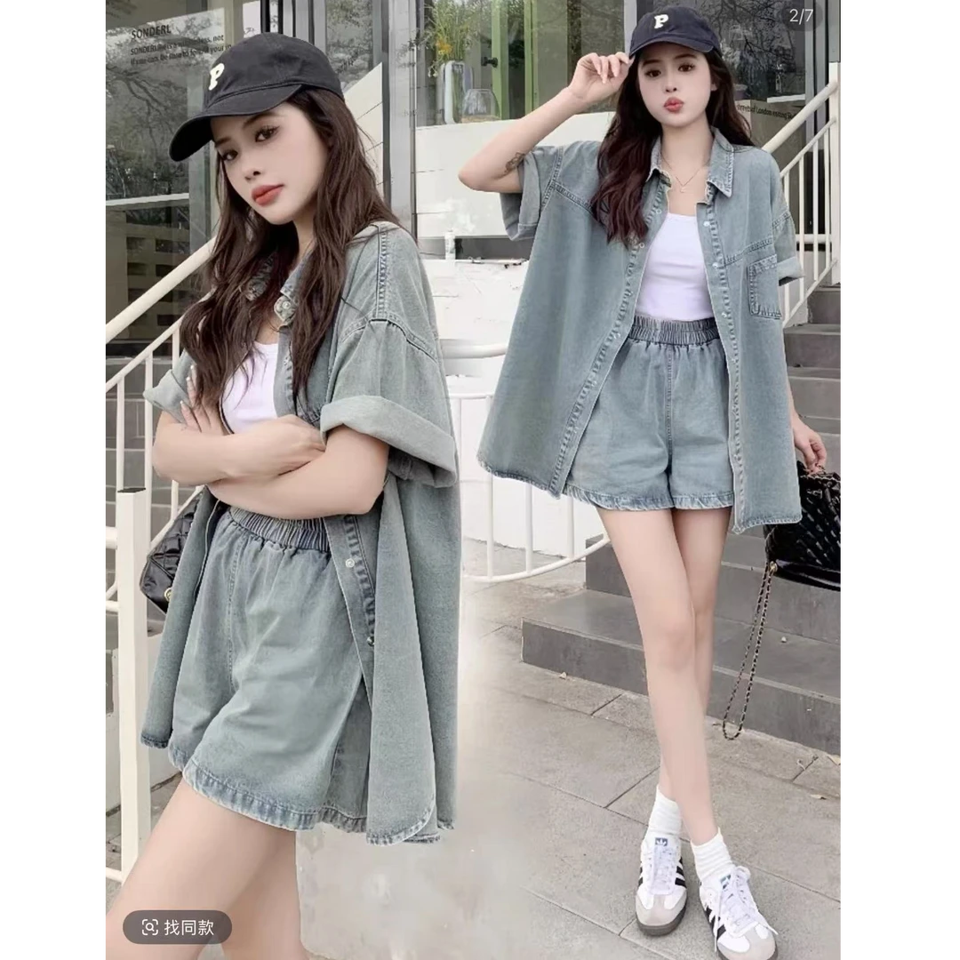 卡卡~上衣薄款衬衣INS风中长款时尚慵懒风简约衬衫时尚套装欧美风