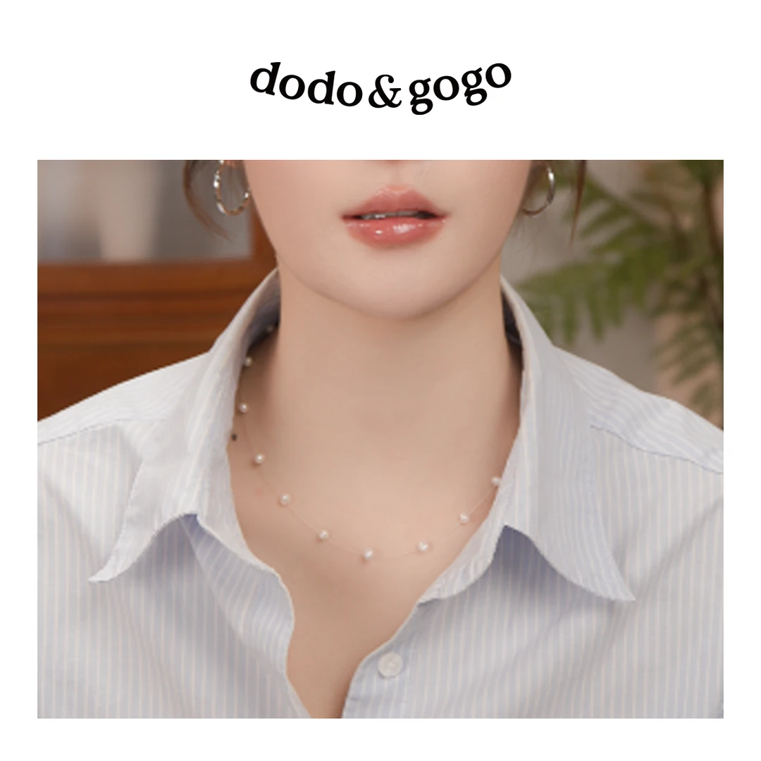 DODOGOGO满天星淡水珍珠项链气质轻奢时尚百搭简约精致ins锁骨链