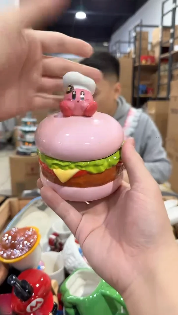 瓷片星之卡比汉堡首饰罐