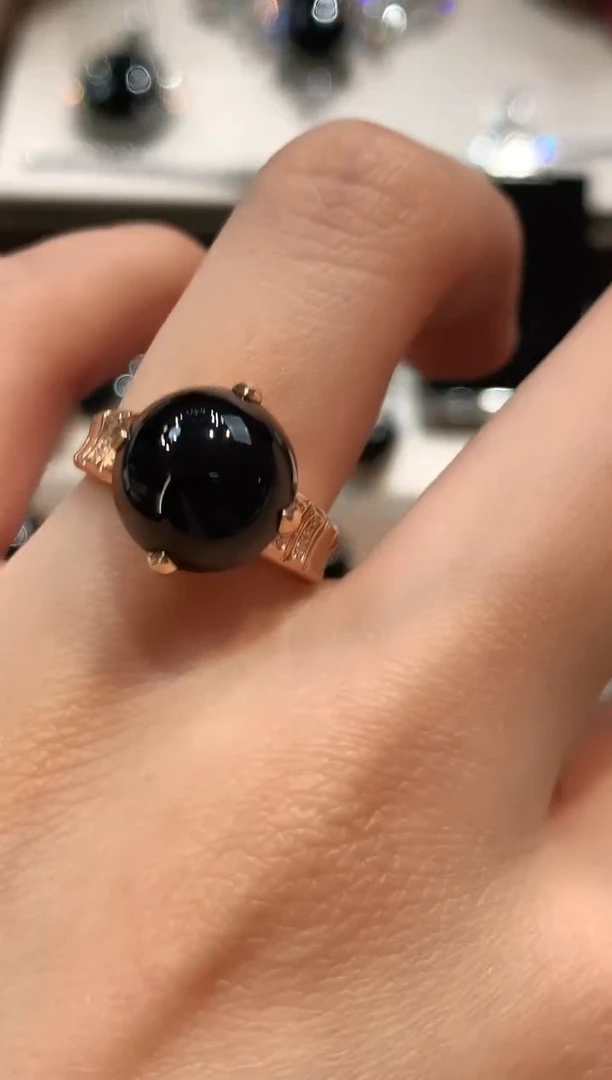 18K金镶嵌戒指翡翠w120