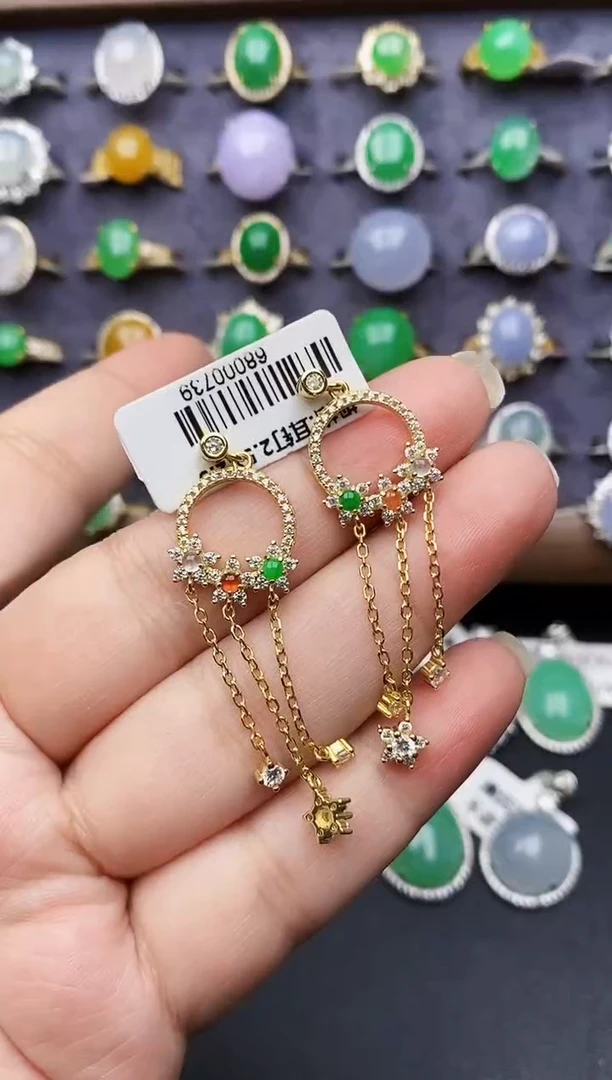 银S925镶嵌戒指翡翠2360