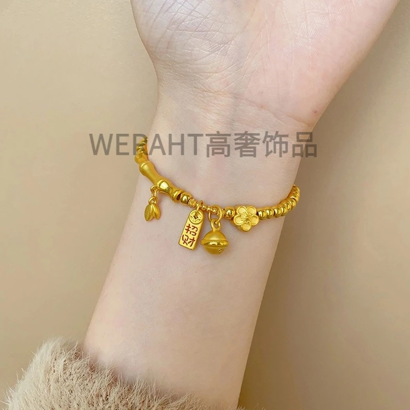 铜合金手链 『高定版』节节高升桃花手链饰品手工小众弹力两世欢G