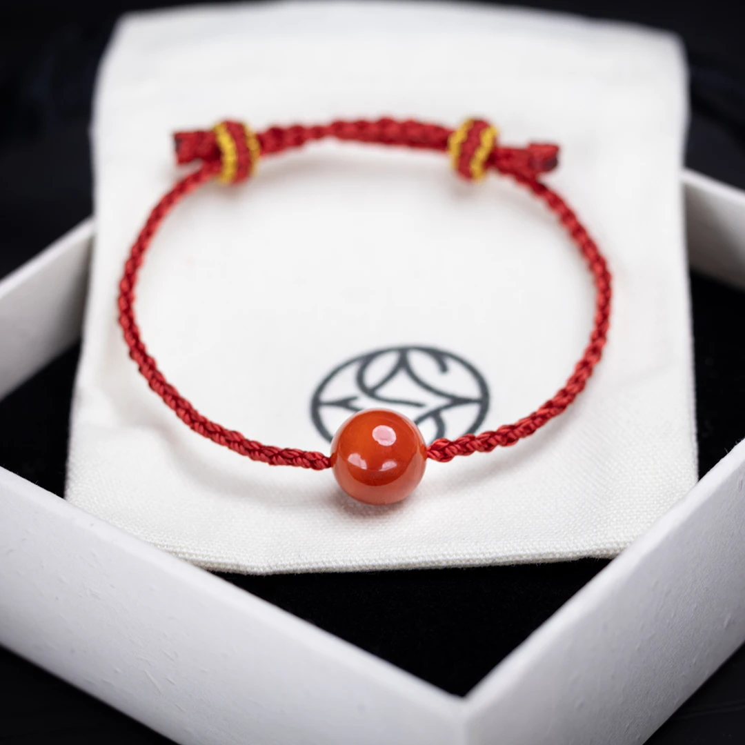 禾奕南红9-10mm手链手串经典新中式设计本命年平安（多样性发货）