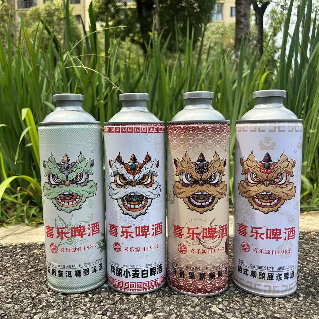 尝鲜多种口味 喜乐 精酿 多重风味 新人体验  1L*4瓶