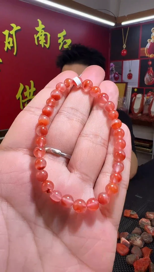 手链未镶嵌南红玛瑙原矿九口6m/lsa88001多样性发货