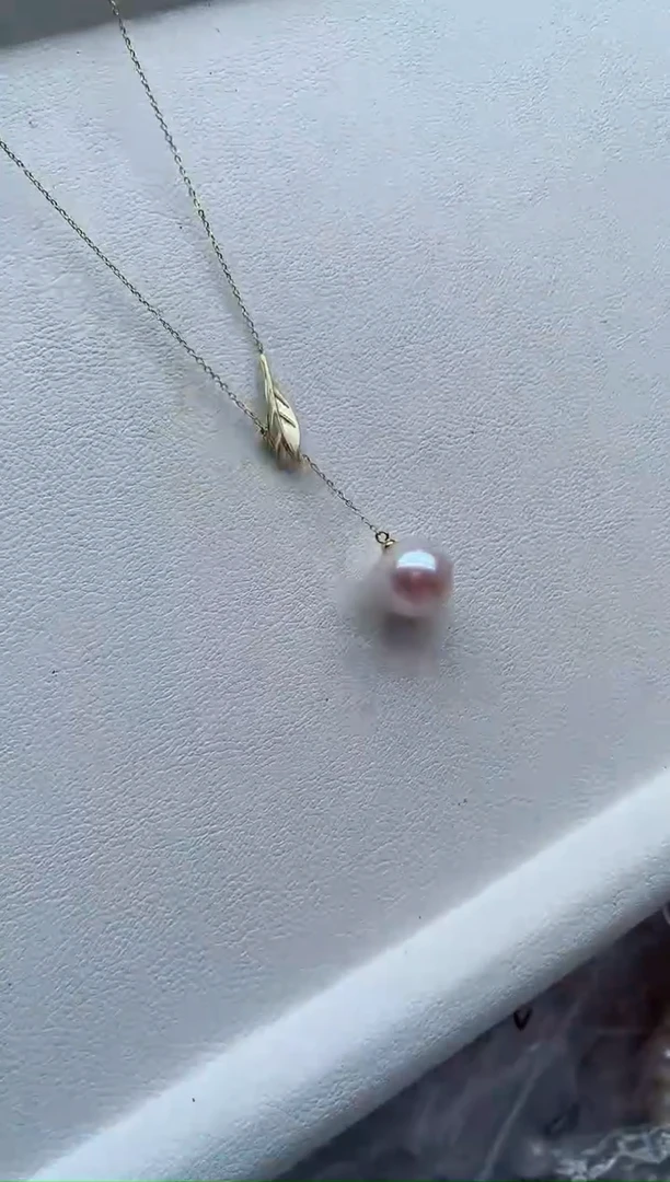 套链银S925镶嵌淡水珍珠非无暇
