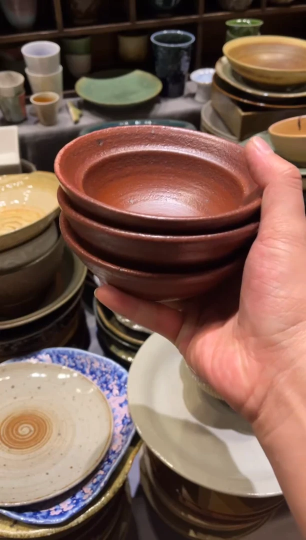 【闪购商品】瓷片159 红双圆小碗3个