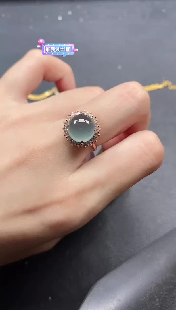 银S925镶嵌戒指翡翠5151
