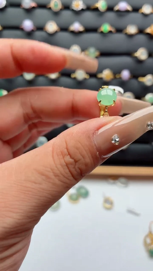 吊坠(不含链)银S925镶嵌翡翠.