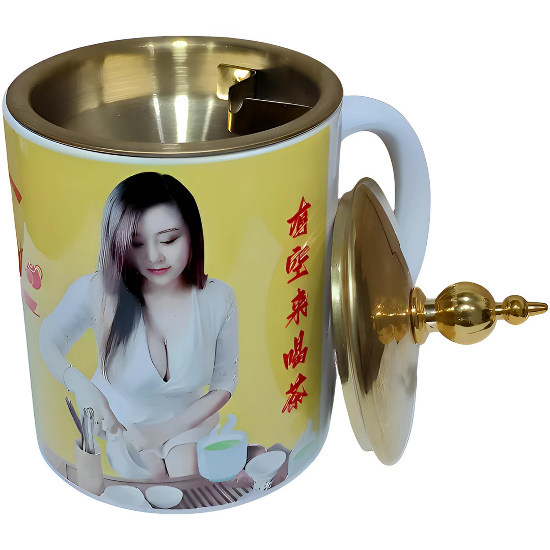 新品拉布布创意带手柄带盖防飞灰防烟味高档家用客厅办公室烟灰缸