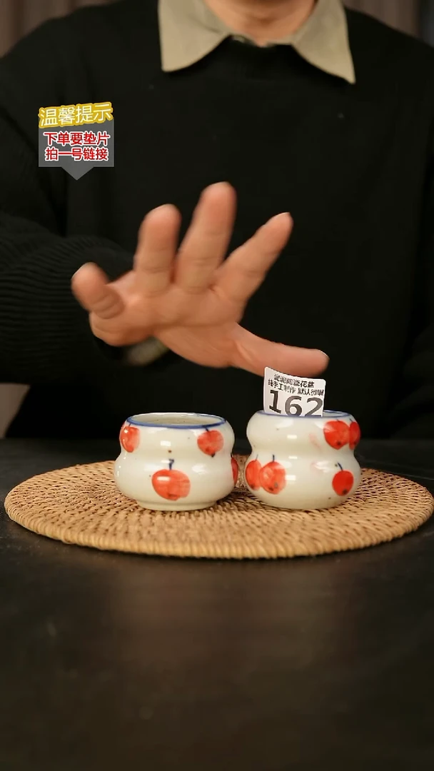 瓷片泥泥花盆162口5高5-6