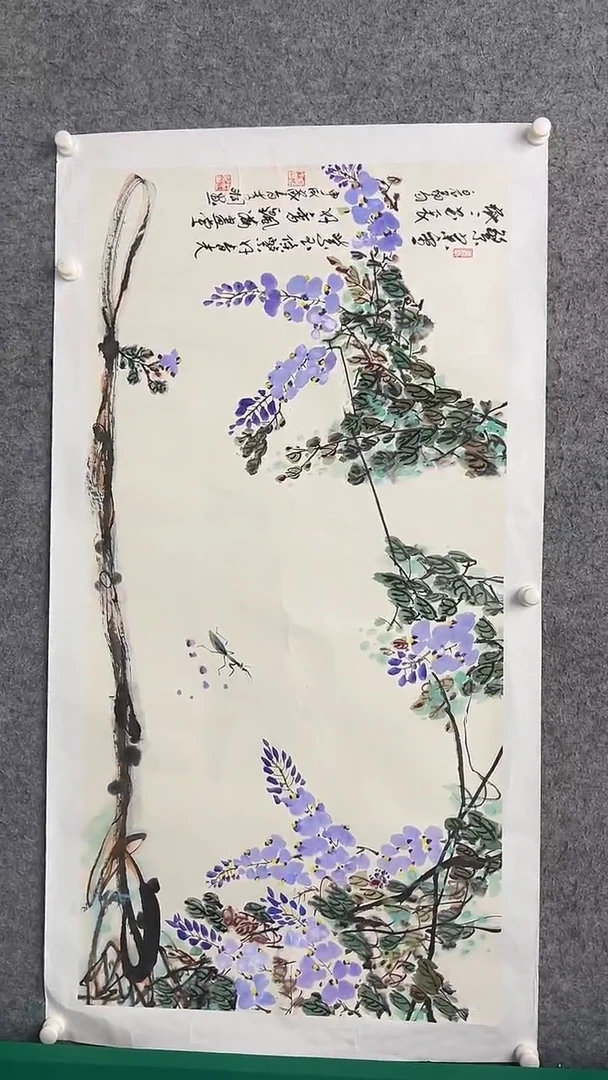 国画李纲-8平尺-花鸟国画-金