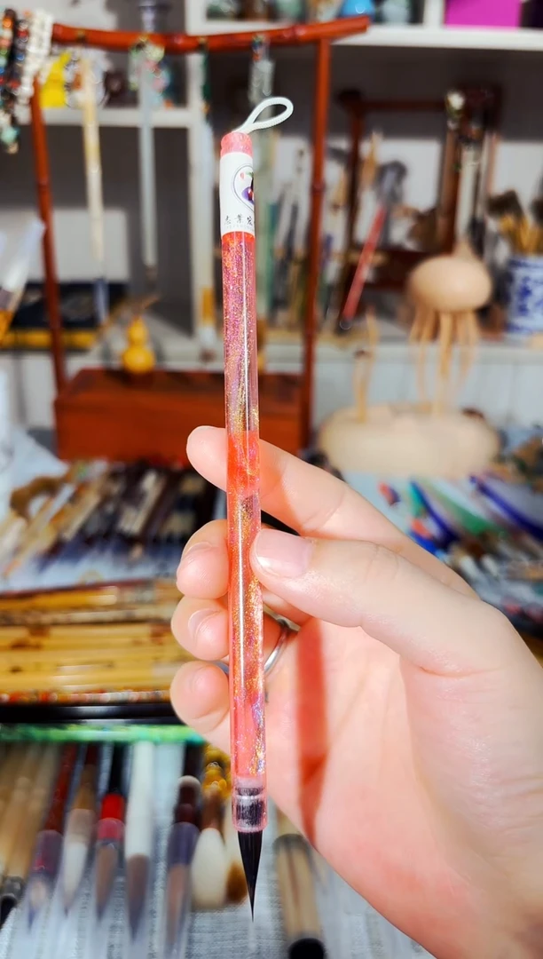 5号 天花板黑尖紫毫小楷出锋2.0粉色（清水试笔)