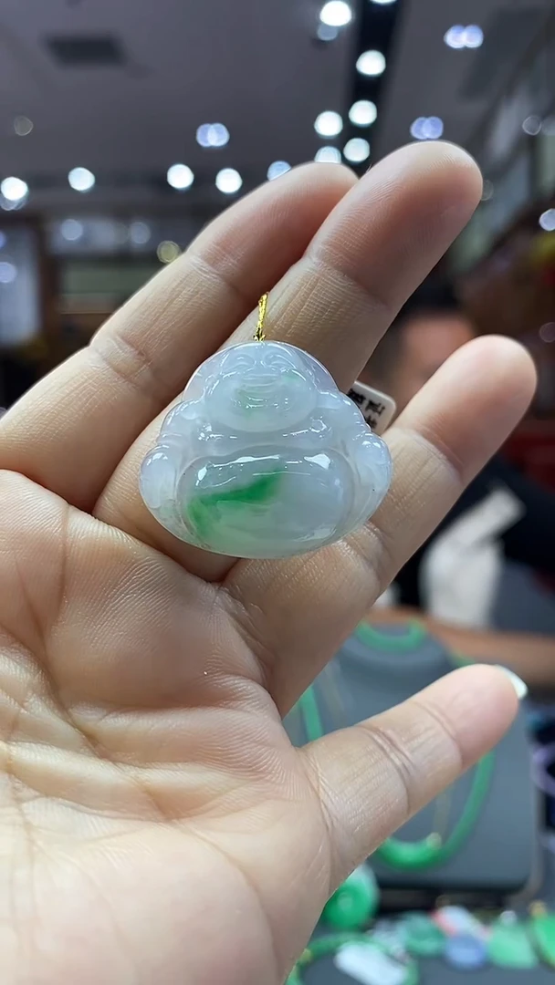 颈饰未镶嵌翡翠佛公  53号