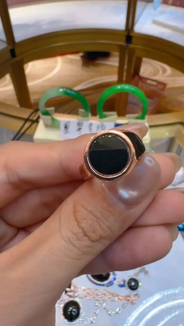 银S925镶嵌戒指翡翠多样性团购发一件