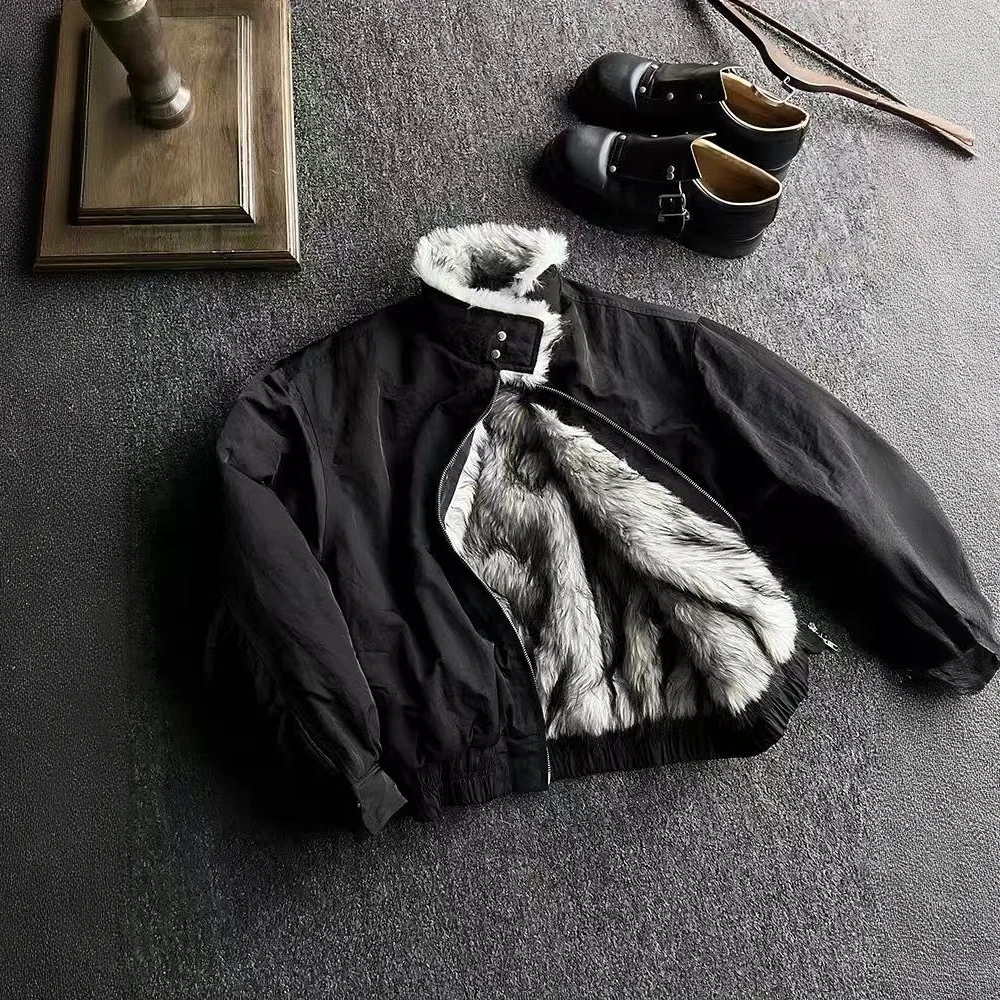 狼王座山雕哈灵顿百搭夹克棉服冬季cleanfit立领加厚保暖棉衣外套