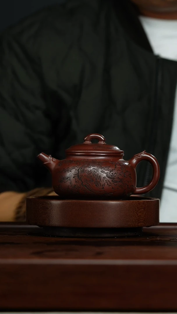 【闪购商品】紫砂茶壶g24石红德中壶