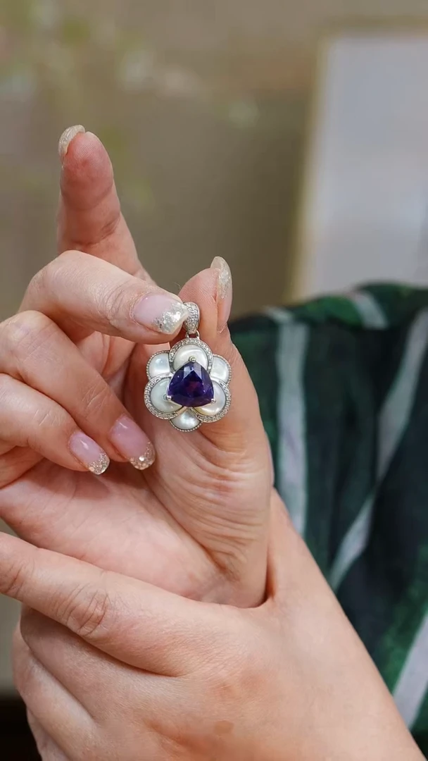 【闪购商品】紫晶吊坠银S925镶嵌003吊坠