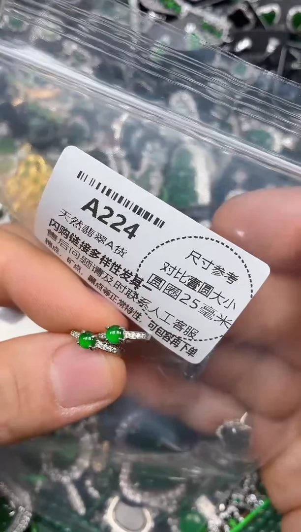 颈饰未镶嵌翡翠A224耳扣