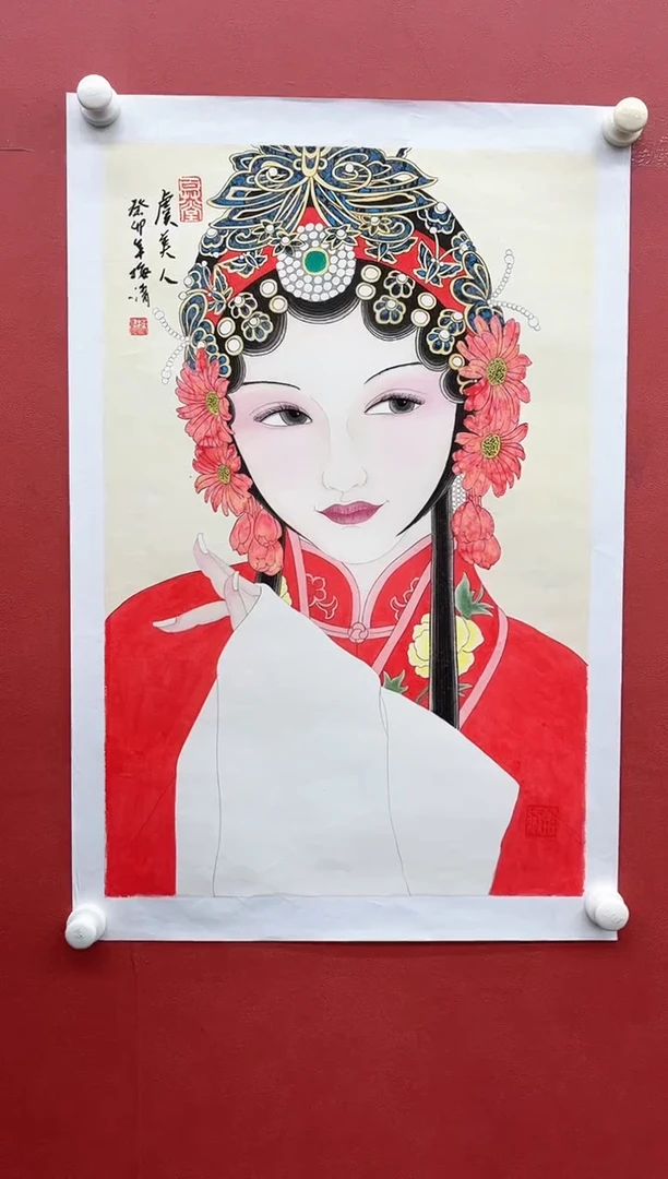 国画梅清-2.7平尺-人物