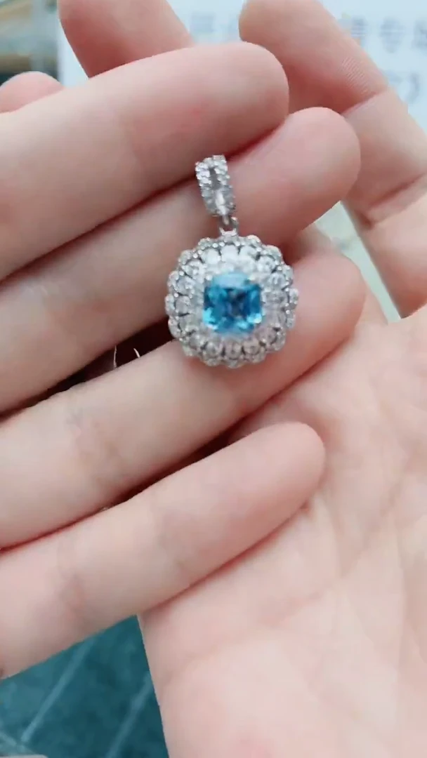 银S925镶嵌托帕石吊坠319ZB1117产品一个（多样性）