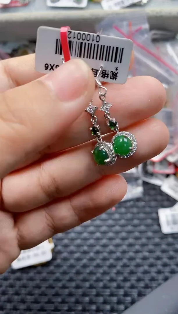 翡翠戒指银S925镶嵌777---2
