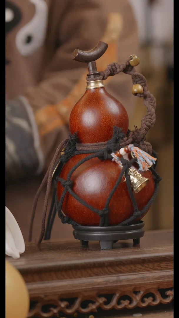 【闪购商品】161号精品天然大漆工艺防渗内胆酒葫芦~