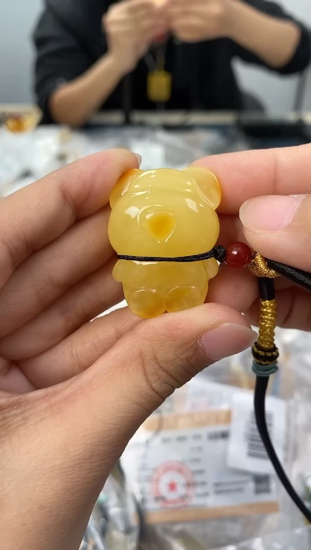 【闪购商品】琥珀裸石未镶嵌天然琥珀蜜蜡小熊