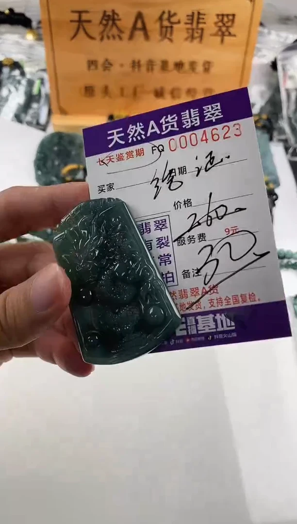 颈饰未镶嵌翡翠多样性随机一件发货 龙牌30