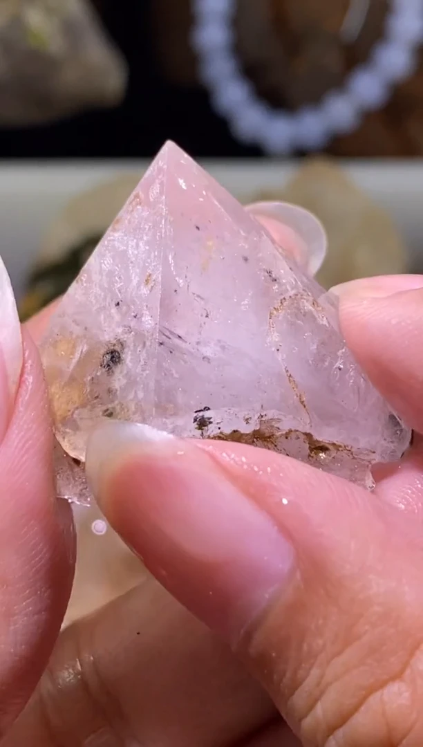 未镶嵌珠宝半成品水晶27号 花园水晶金字塔