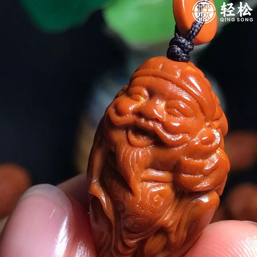【轻松文玩】马上有财雕刻橄榄核
