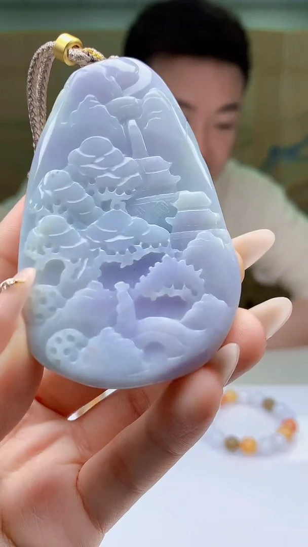 【闪购商品】定制翡翠未镶嵌4990ty-毛货挂件50