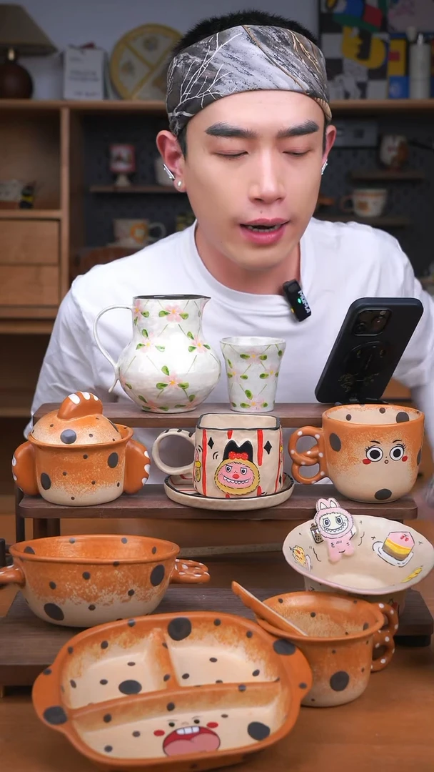 杯子2件套！1壶1杯！景德镇可爱设计师款陶瓷