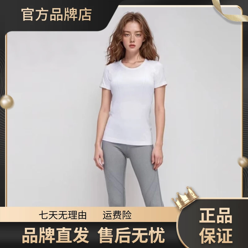 MOONY MOS Swiftly短袖新款女圆领运动T恤修身透气瑜伽