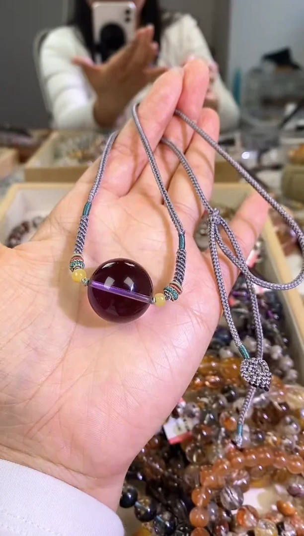 未镶嵌手链水晶紫水晶转运珠吊坠