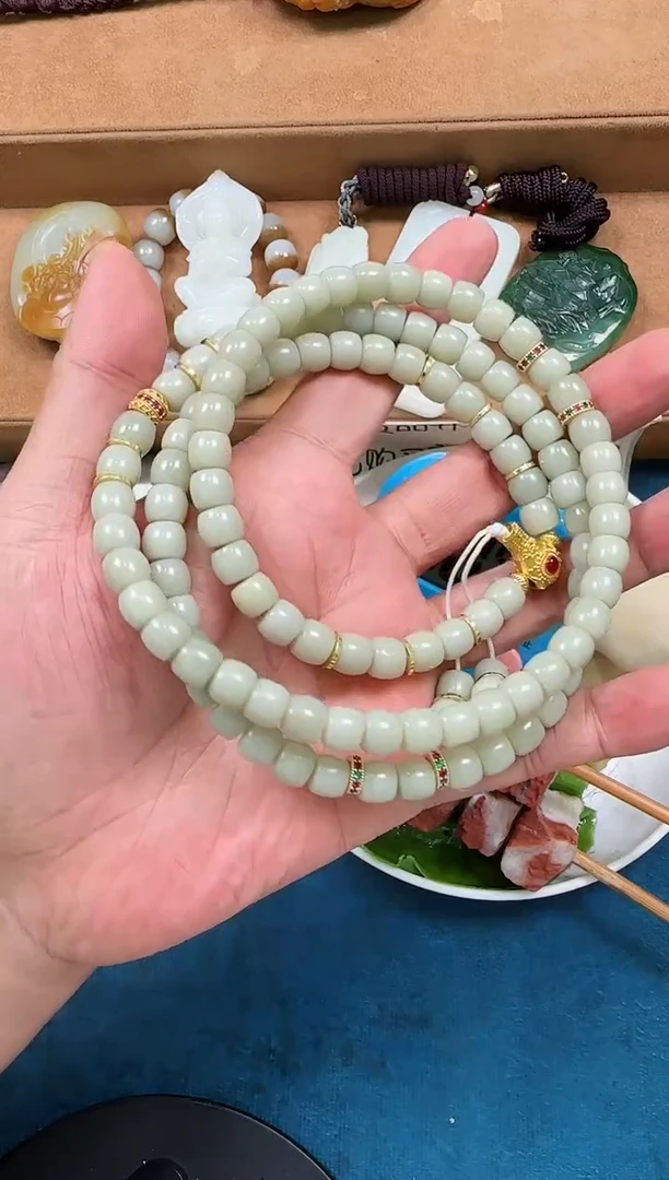 颈饰未镶嵌和田玉一**浪链子