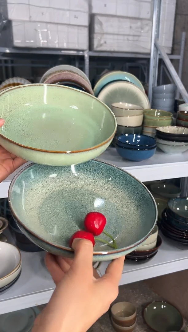 陶瓷外贸尾货瑕疵满20包邮X2 深盘组合