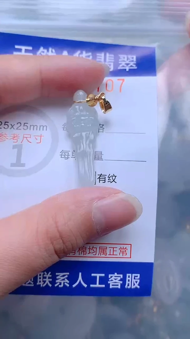 翡翠未镶嵌吊坠(不含链)1