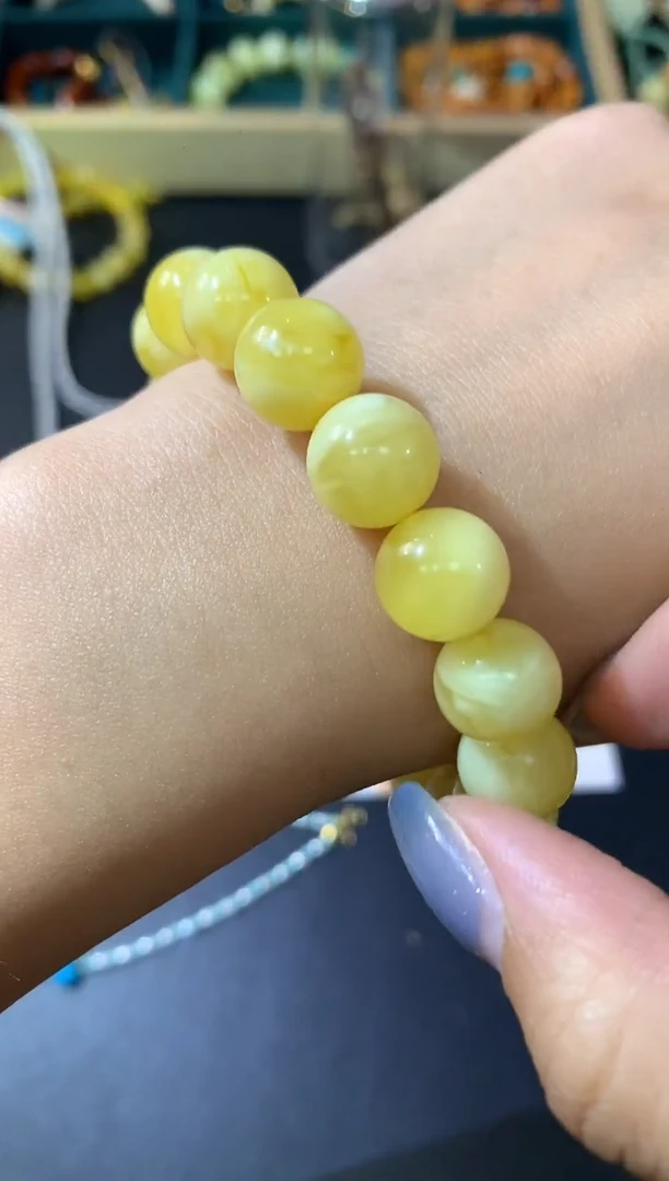 裸石蜜蜡未镶嵌手串A112|1380