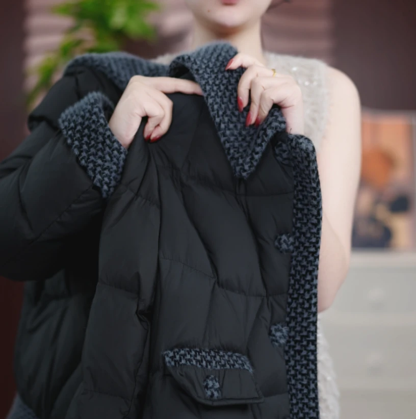 【进口品质】敬亭2025新款时尚气质加厚保暖90羽绒服外套D318鑫鑫