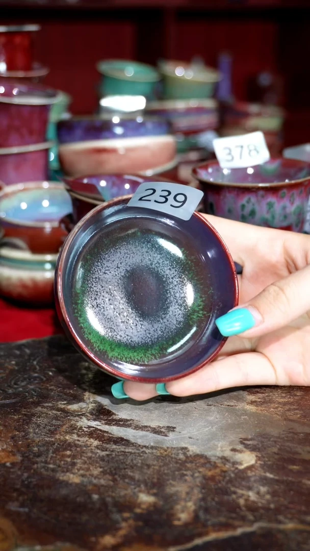 摆件精品窑变钧瓷茶器