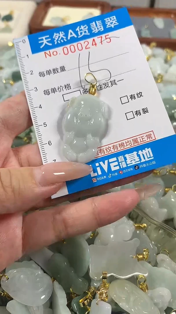 翡翠未镶嵌颈饰净货挂件-2475