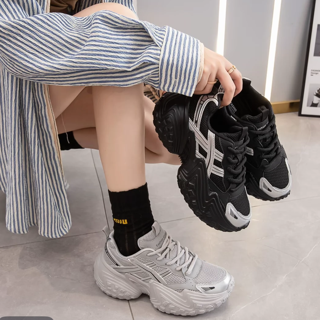 新款轻职风老爹鞋时尚休闲鞋松糕鞋韩版ins夏季