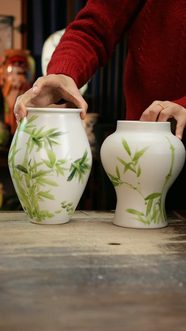 【闪购商品】瓷片景德镇纯手工釉下彩精品花瓶