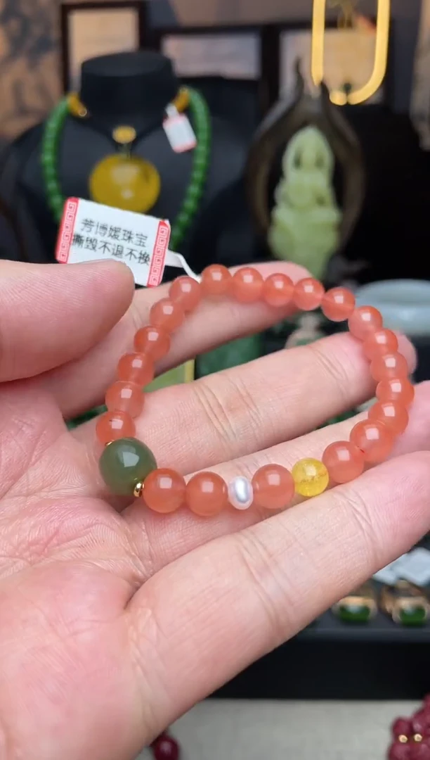 【闪购商品】南红玛瑙手链未镶嵌sn12手串